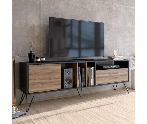 TV laud Mistico (180) - Walnut, Black