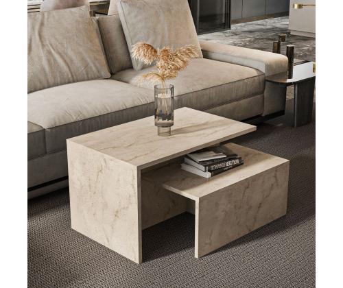 Mööblikomplekt lauad Twins - Travertine