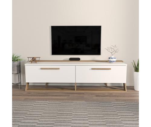 TV laud Astrid - White, Walnut