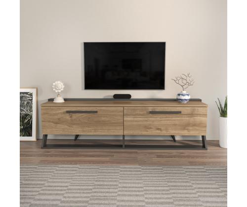 TV laud Astrid - Walnut, Black