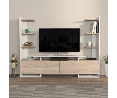 TV laud Ava - White, Oak