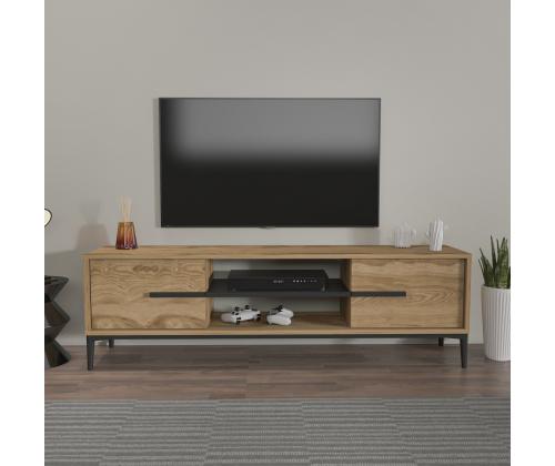 TV laud Eslem - Oak, Black