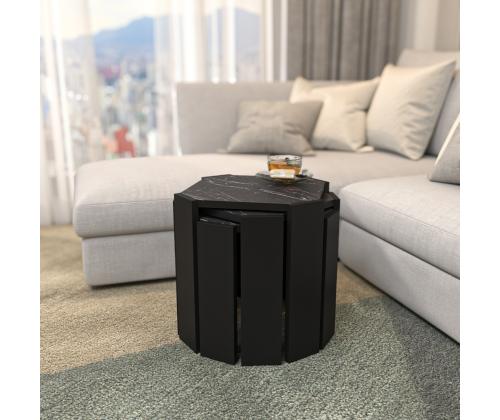 Kohvilaud Lori - Black, Marble