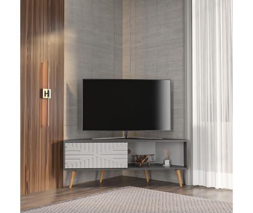 TV laud Mora - Anthracite, White