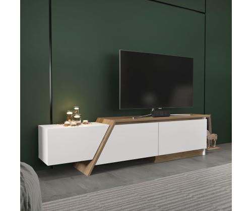 TV laud Zonas - White, Walnut