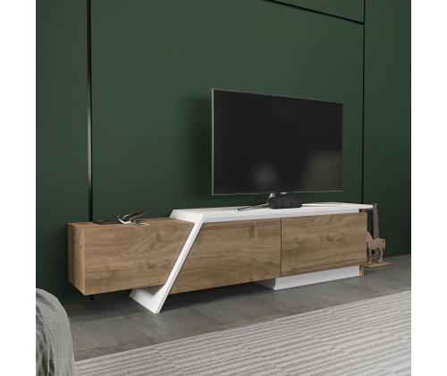 TV laud Zonas - Walnut, White