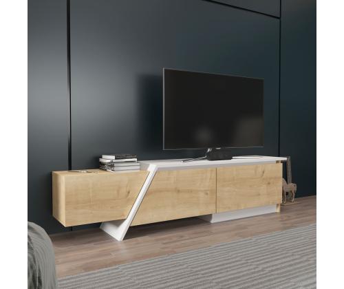 TV laud Zonas - Sapphire Oak, White