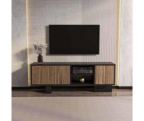 TV laud Monaco - Black, Brown