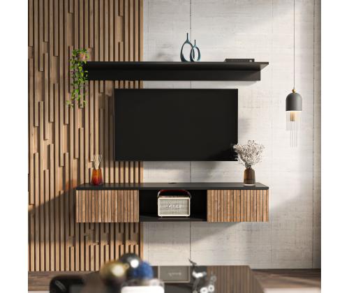 TV laud Elia - Wooden, Black