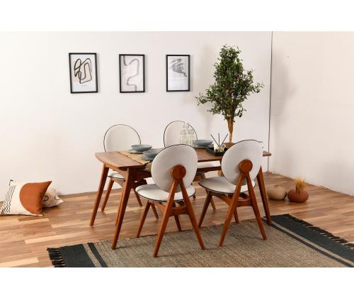 Mööblikomplekt toolid Touch Wooden - Cream