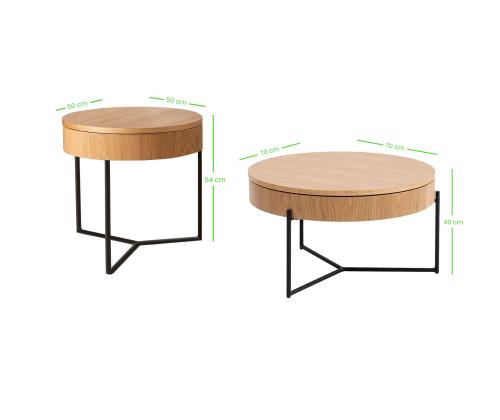 Mööblikomplekt lauad Islo - Natural