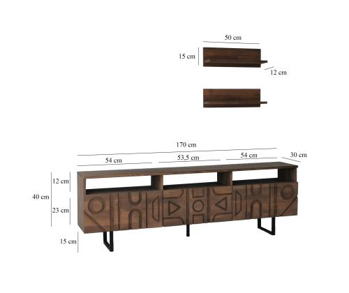 TV laud Aristo - Walnut