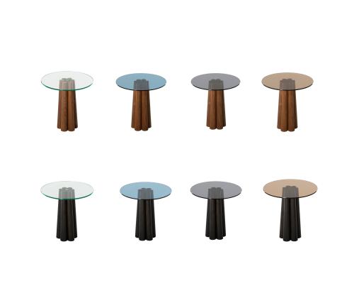 Kohvilaud Thales - Walnut, Transparent