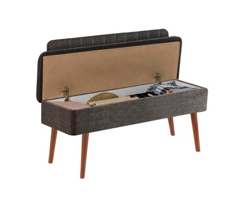 Mööblikomplekt toolid Vina 1053 - 4 - Anthracite, Walnut