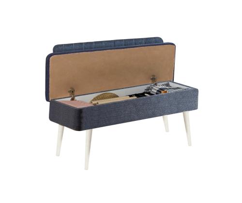 Mööblikomplekt toolid Vina 1048 - 4 - White, Dark Blue