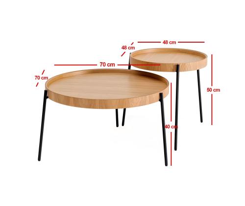 Mööblikomplekt lauad Ronda - Natural