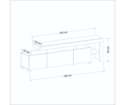 TV laud Beliz - Wood Black