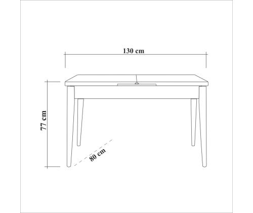 Mööblikomplekt toolid Vina 1053 - Anthracite, Atlantic