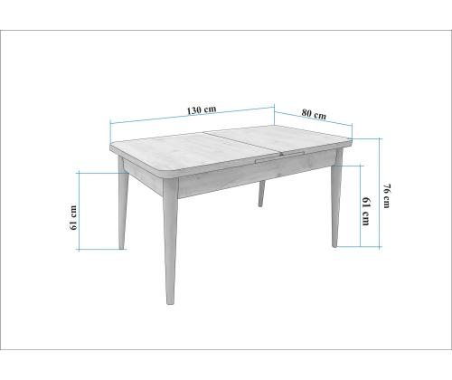 Mööblikomplekt toolid Vina - Atlantic Pine, Anthracite