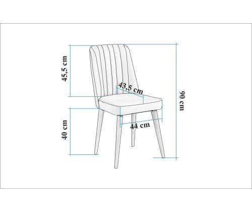 Mööblikomplekt toolid Vina - Atlantic Pine, Cream