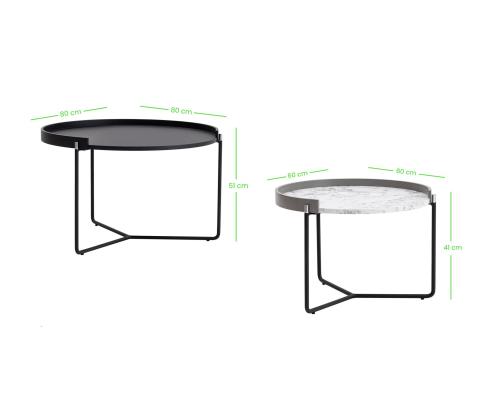 Mööblikomplekt lauad Mandy - Athracite