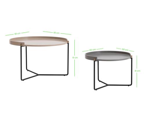 Mööblikomplekt lauad Mandy - Beige