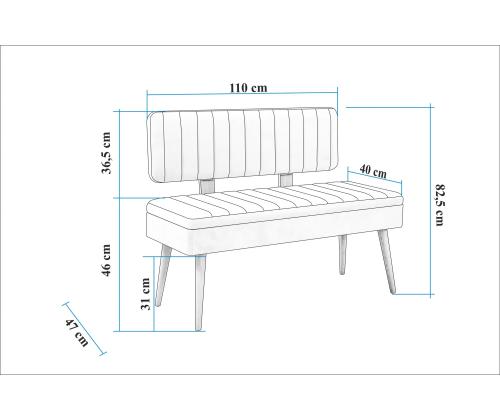 Mööblikomplekt toolid Vina - Atlantic Pine, Anthracite