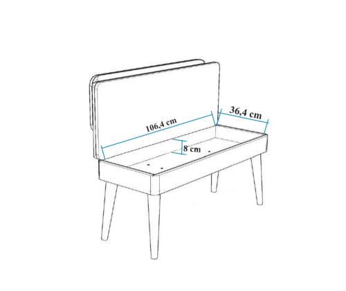 Mööblikomplekt toolid Vina - Atlantic Pine, Stone