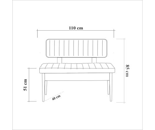 Mööblikomplekt toolid Vina Walnut Soho Grey