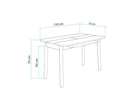 Mööblikomplekt toolid Vina Mini 06 1005 - Oak, Cream