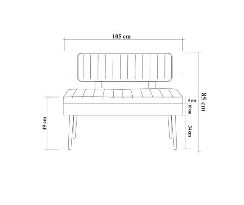 Mööblikomplekt toolid Vina 1053 - 4 - Anthracite, Walnut