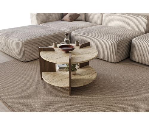 Kohvilaud Oalla - Travertine, Walnut
