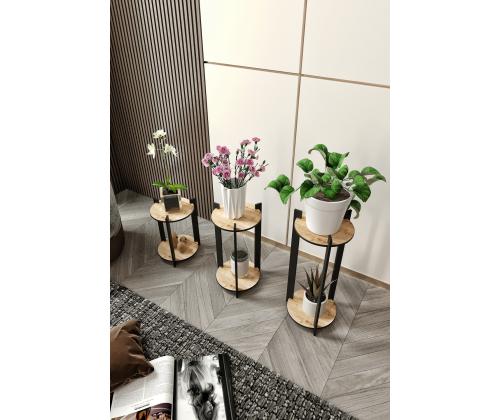 Flower Desk Round - Oak