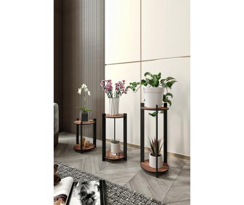 Flower Desk Round - Walnut