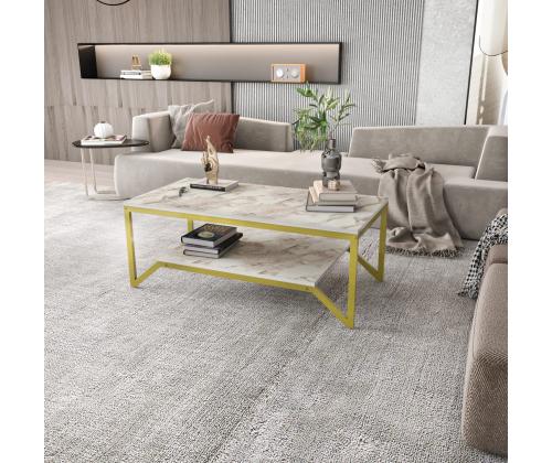 Kohvilaud Flora - Gold, White