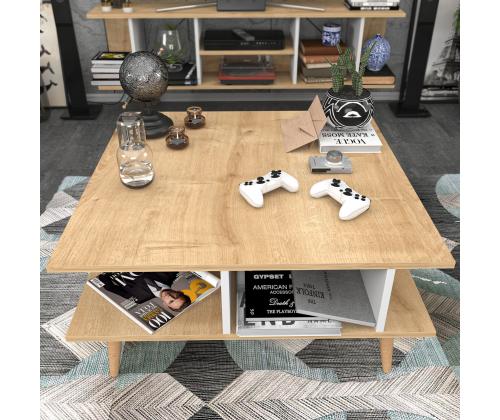 Kohvilaud Akya - Oak, White