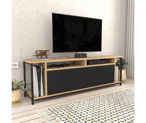 TV laud Omar - Oak, Black