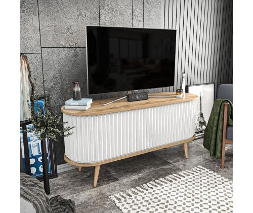 TV laud Stor - Oud Oak, White