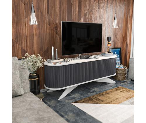 TV laud Stor - Anthracite, White