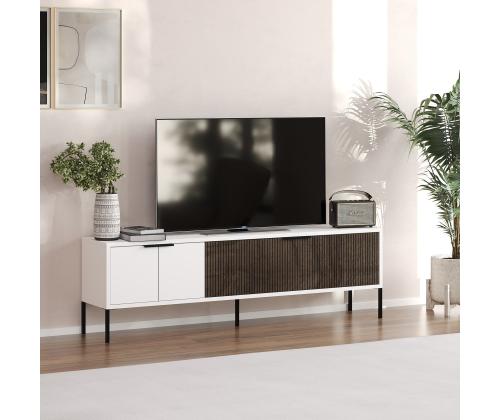 TV laud Noah - White, Walnut