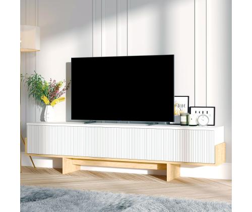 TV laud Hege - White, Sapphire Oak