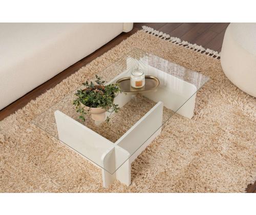 Kohvilaud Flavio - Wooden White