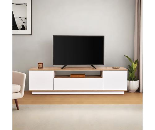 TV laud Veramont - White, Cadiz Oak
