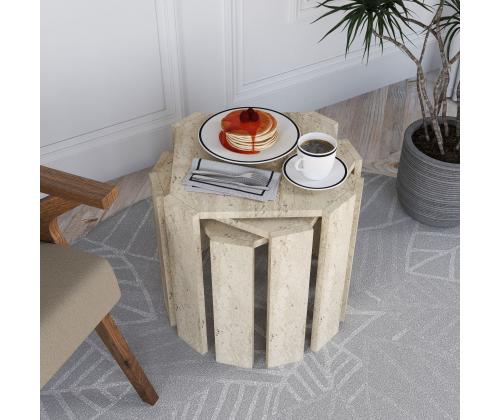 Mööblikomplekt lauad Azra - Travertine