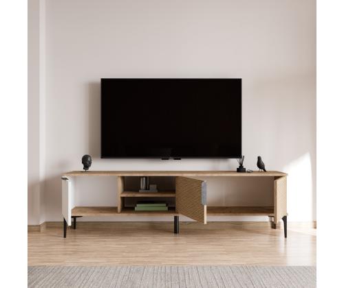 TV laud Tarz - White, Oak