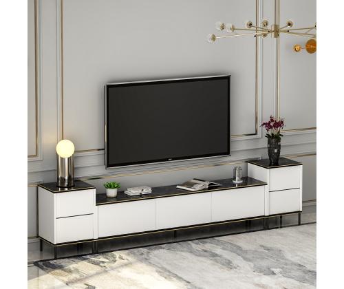 TV laud Imaj - White, Marble