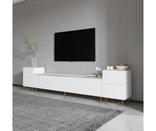 TV laud Imaj - Marble, White