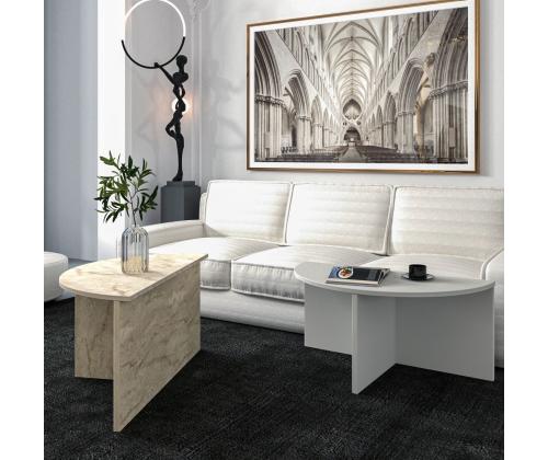 Kohvilaud Dolunay - Grey, Travertine