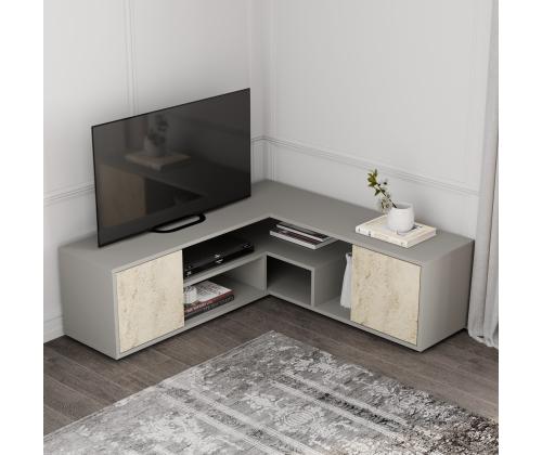 TV laud Rosa - Grey, Travertine