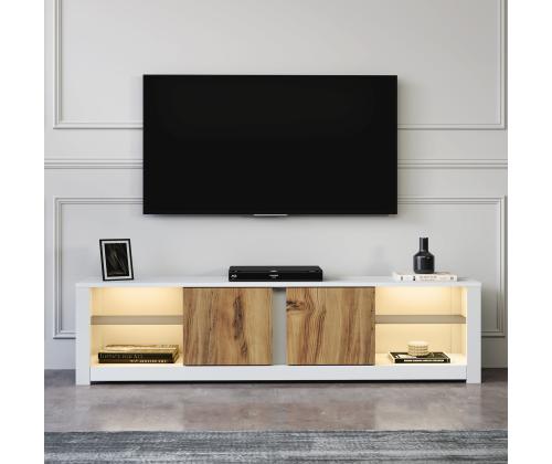 TV laud Aydos - White, Oak